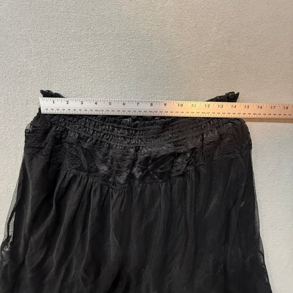 Forbidden Black Lace Sheer Mesh Overlay Dark Romantic Goth Skirt Women L - Picture 3 of 12